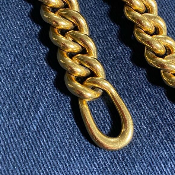 Ralph Lauren Collection * Brass Curb Link ID Tag Triple Wrap Necklace/Bracelet - Picture 14 of 16